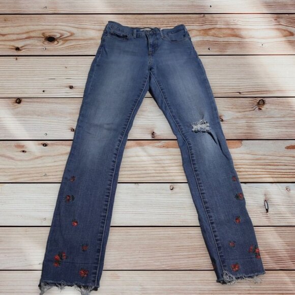 Levi's Shaping Skinny Embroidered Jeans Waist 26 - Picture 3 of 11